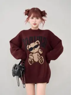 【新品未使用】Danimalベアニットプルオーバー