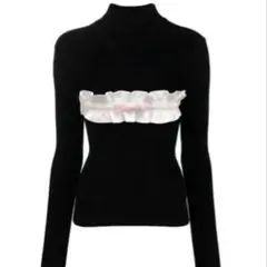 ニット/セーター JILTU petit frill knit JILTU ジルチュpetit frill knit ブラック - メルカリ