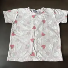 miffy いちごウサギ柄 Tシャツ 100cm