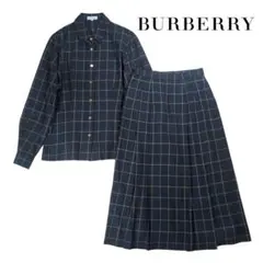 Burberrys 金ボタン ウール チェックシャツ スカート セットアップ