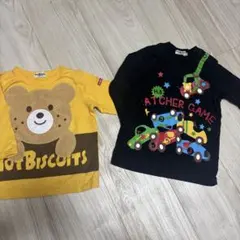 ホットビスケッツ　2枚セット　長袖Tシャツ　80cm
