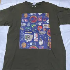 ジュラシックパーク グラフィックTシャツ　カーキ　ジュラシックワールド　アート