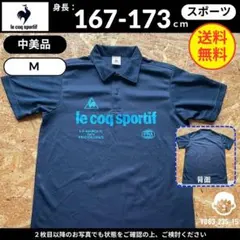 【 le coq sportif 】（M）中美品：ポロシャツ　ネイビー
