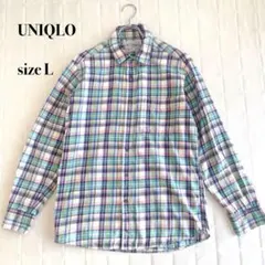 .UNIQLO チェックシャツ Lサイズ