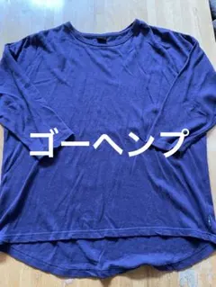 Gohemp ヘンプ 七分袖カットソー パープルネイビー Lのサムネイル