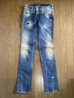 【DSQUARED2】ディースクエアード ストレートデニム 36 ダメージ加工