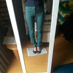 【LOWRYSFARM】スキニーパンツ グリーン