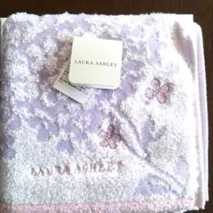 新品タグ付 LAURA ASHLEY タオルハンカチ 花刺繍