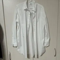 エクストラファインコットンロングシャツ UNIQLO ホワイト XL