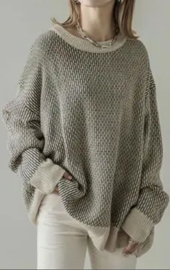 【ラジエム】ニット セーター オーバーサイズ ジャカードニット