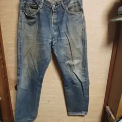 Levisリーバイス50166後期ヴィンテージW36L32縦落ちノーリペア501
