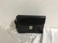 本物タケオキクチ本革レザークラッチビジネスバッグセカンドポーチバック黒