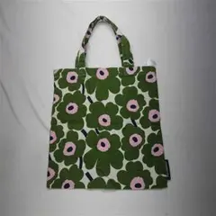 &マリメッコ ウニッコ柄 トートバッグ グリーン系 レディース