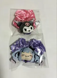 雪ミク×クロミ　もちぴこぴょこきゅんシュシュ（２種）
