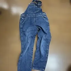 デニムブルー オーバーオール ストレートレッグ