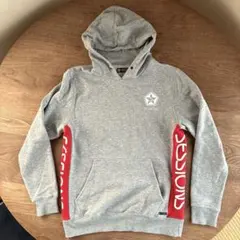 SESSIONS グレー/レッド フーディ M