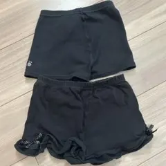 インナーパンツ　オーバーパンツ　黒　135 2枚セット