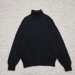 オールドユニクロ 紺タグ UNIQLO メンズ タートルネック ニット L 黒