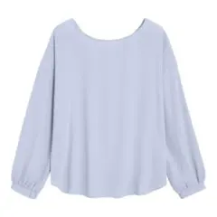 【美品】GU エアリー2WAYブラウス(長袖) Ｌ