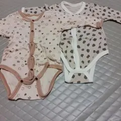 【新品、未使用】2セット　　　ロンパース・カバーオールセット（長袖・半袖）