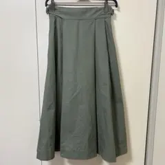 URBAN RESEARCH DOORS フレアロングスカート オリーブグリーン