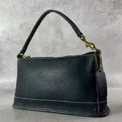 オールドコーチ　ハンドバッグ　アクセサリーポーチ　レザー　ブリーカー　デミ　黒