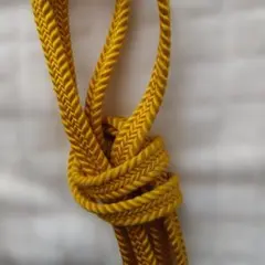 黄色の編み込み帯締め