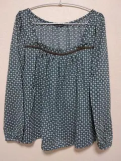 レディース 花柄長袖チュニック M