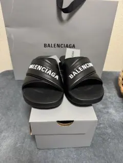 BALENCIAGA SPORTY POOL スライドサンダル ブラックのサムネイル