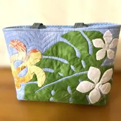 ハワイアンキルトバッグ（ハンドメイド）　A4サイズのサムネイル