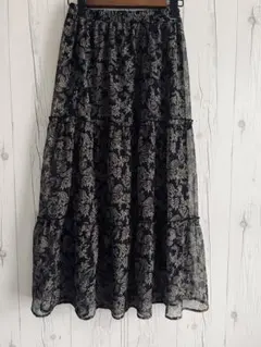 ♡ GU フレアロングスカート ペイズリー柄