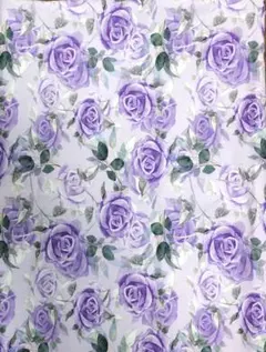 #XmasセールNo.232 薄紫系　薔薇 オックス 約50×50