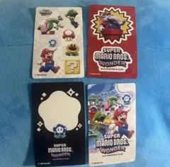 セブンイレブン　スーパーマリオブラザーズ ワンダー　ステッカー各４種１枚セット