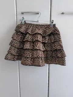 ヒョウ柄フリルミニスカート