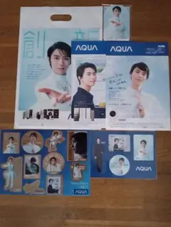 送料無料〜2日発送】羽生結弦 AQUA ステッカー ショッパー スマホ