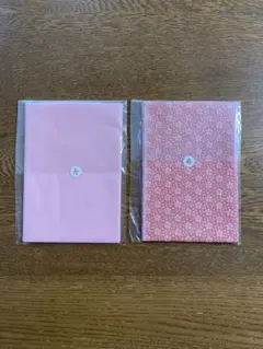 不織布の風呂敷　2枚 ピンク　梅柄 →ピンク2枚と梅柄1枚　合計3枚