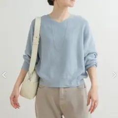 アーバンリサーチドアーズ　コットン畦Vネックニット