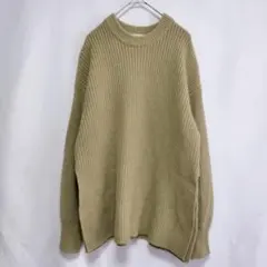 ミラオーウェン・オリーブグリーン 長袖 ローゲージニットS～Mサイズ
