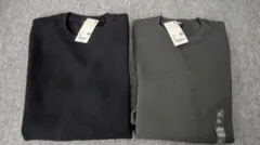 ウォッシャブルストレッチミラノリブクルーネックセーター　2枚セット　未使用品