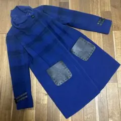 【美品】Gabardlne K.T チェック柄 ロングコート