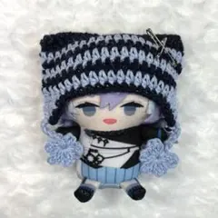 にじぱぺっと ぬい服 猫耳ニット帽 10cm ベビーブルーネイビー