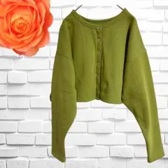 【w closet】 ダブルクローゼット　カーディガン　クロップド丈　サイズF