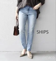 SHIPS シップス スリム テーパード デニム パンツ XS WEB限定のサムネイル