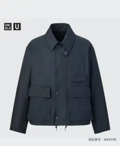 ユニクロU ユーティリティショートブルゾン L ブルー