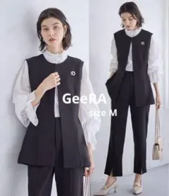 GeeRA M パンツ スーツ セットアップ ペプラム セレモニー 入卒 七五三