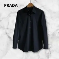 美品 PRADA プラダ コットンブラウス シャツ 長袖 ストレッチ 40のサムネイル