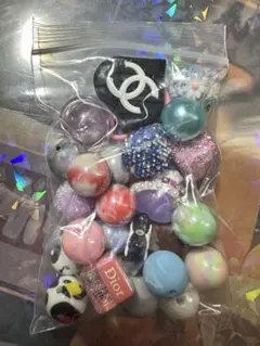 カラフルビーズセット 約30個入り　25