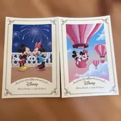 Disney ミッキー ミニー ポストカード 2枚セット