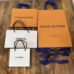 美品　ルイ・ヴィトン　シャネル　ハイブランドショップ袋　ショッパー各自2点セット