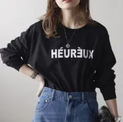 BONJOUR SAGAN 前後2WAYロゴロンT ブラック